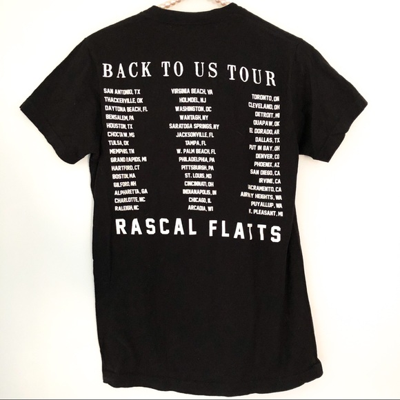 RASCAL FLATTS “BACK TO US”Tour Graphic Concert Band TShirt - Picture 2 of 5